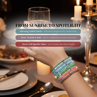 Cherry Tree Collection | Crystal Bracelet Sets | Set of 12 | Daybreak-Silver