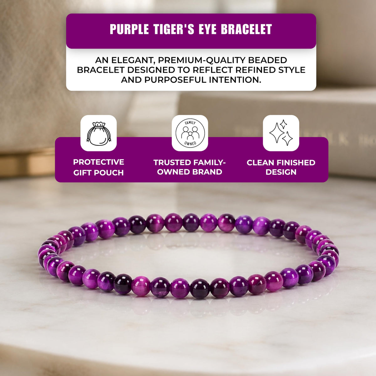 Cherry Tree Collection Purple Tiger's Eye product image