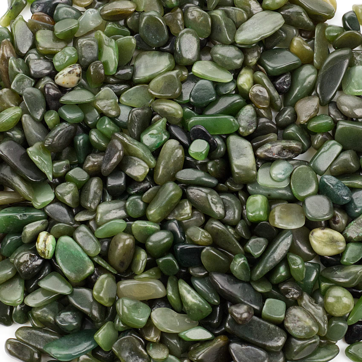 Nephrite Polished Chips, 1/2 lb