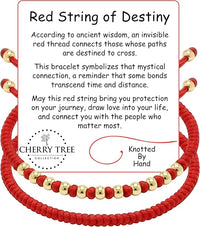 Cherry Tree Collection | Red String Bracelet | Plain & Bead Set
