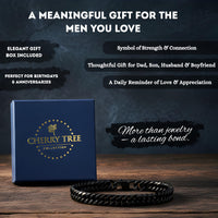 Stainless Steel Cuban Link Chain Bracelet with Meaning Card