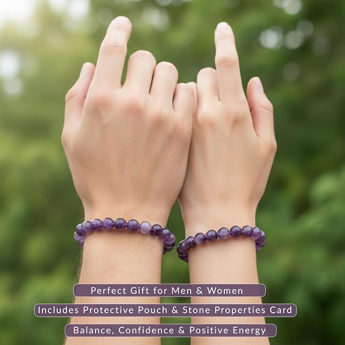 Cherry Tree Collection | Stretch Bracelet | 8mm Beads (Dogtooth Amethyst)