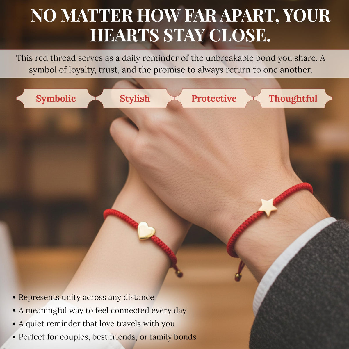 Cherry Tree Collection Red String Bracelet | Heart & Star Set product image