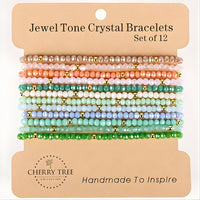 Cherry Tree Collection Crystal Bracelet Sets | Set of 12 | Daybreak-Gold product image