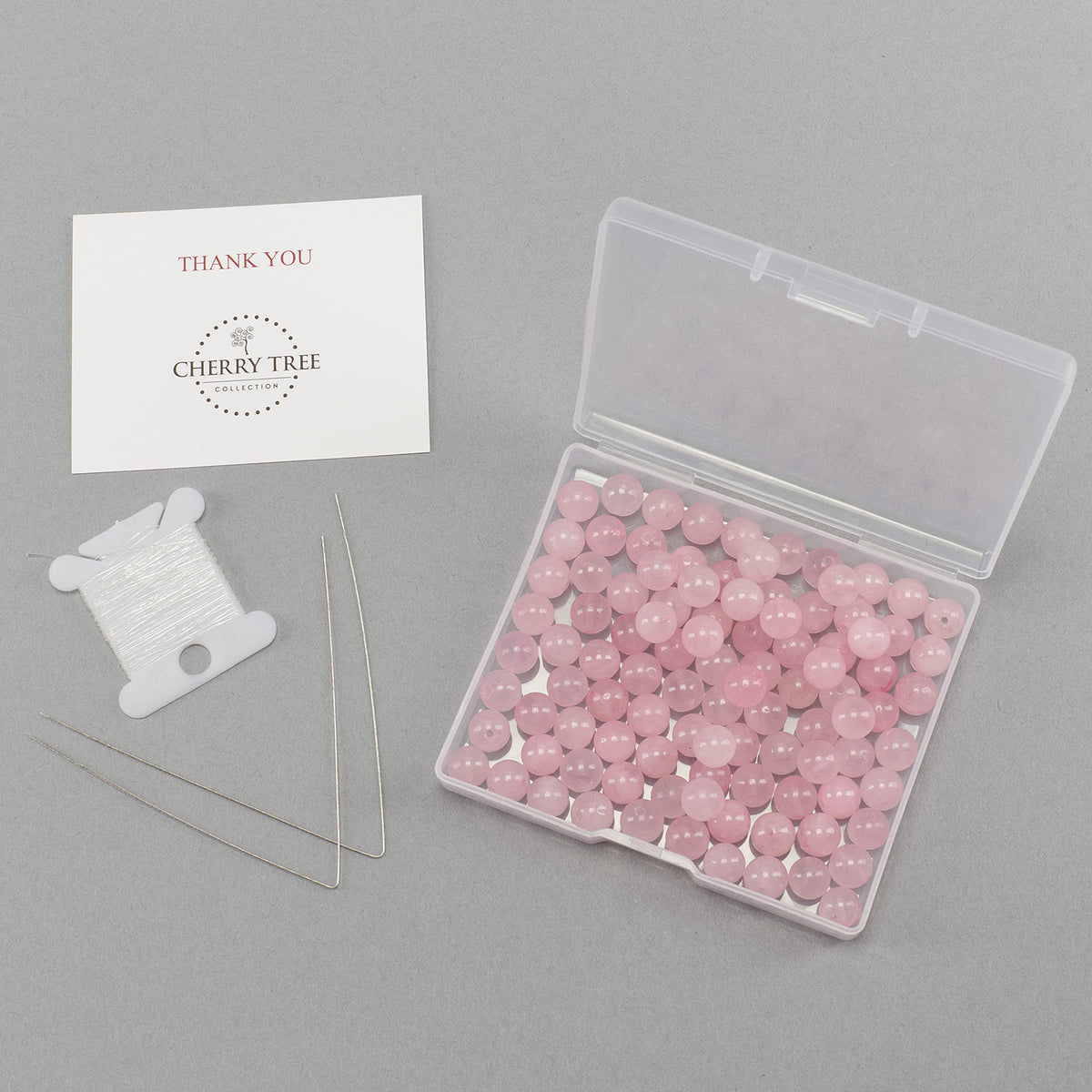Rose Quartz Round Beads, 100 pcs
