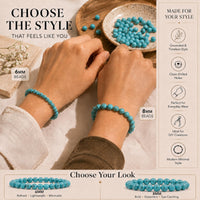 Turquoise Howlite Round Beads, 100 pcs
