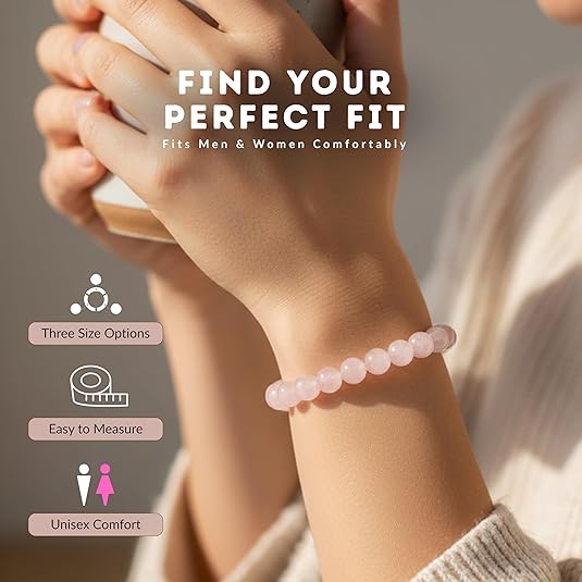 Cherry Tree Collection | Stretch Bracelet | 8mm Beads (Madagascar Rose Quartz)