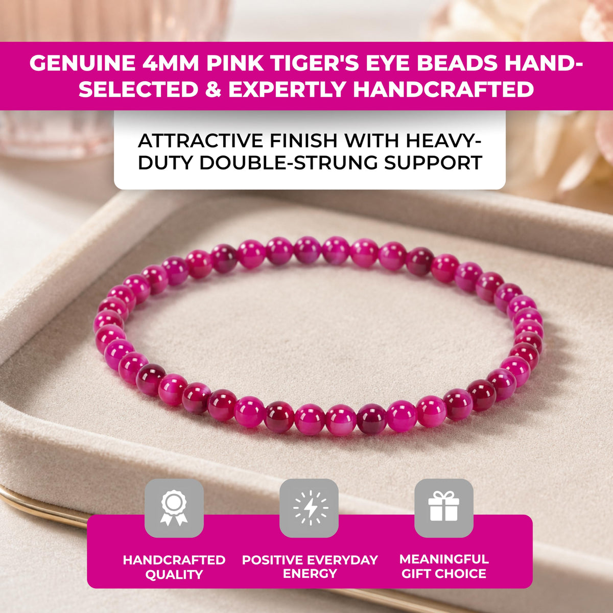 Cherry Tree Collection Pink Tiger's Eye product image