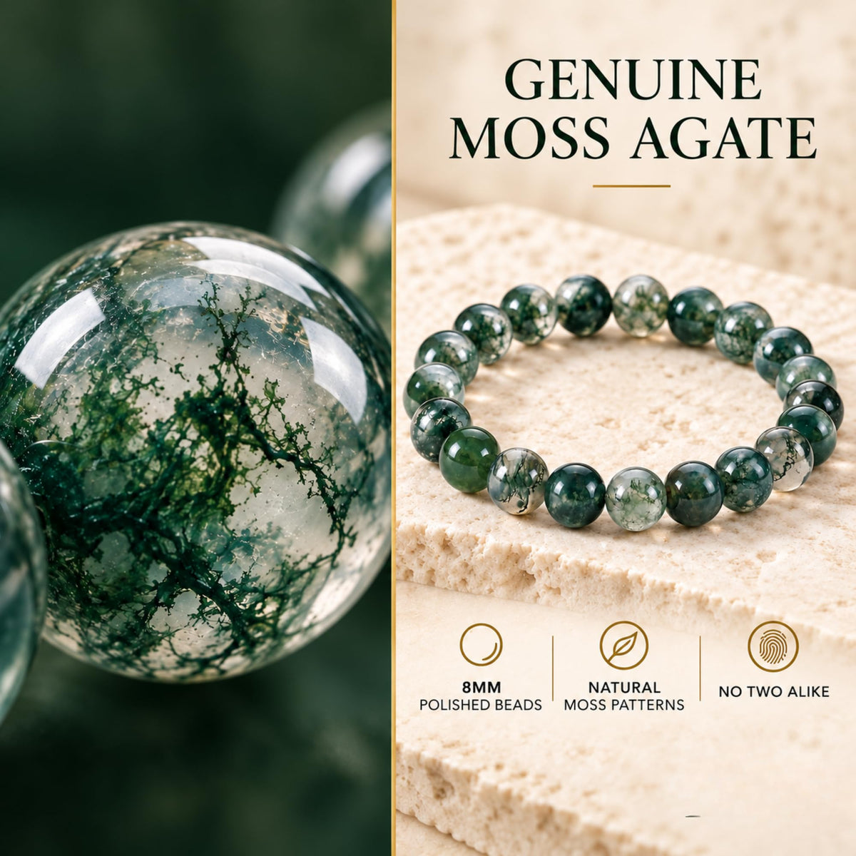 Cherry Tree Collection Moss Agate product image
