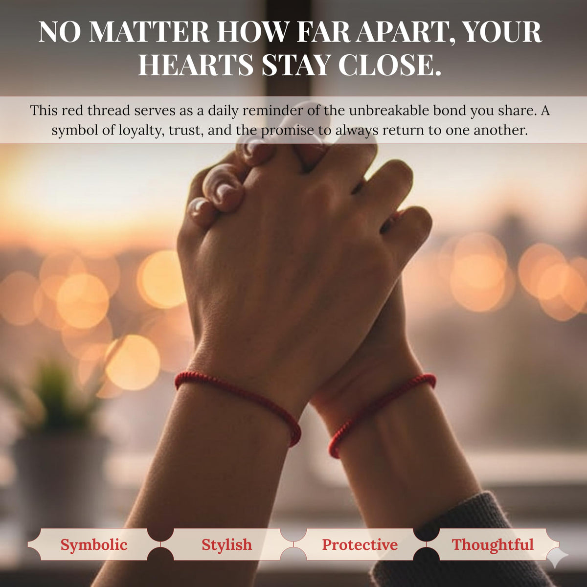 Cherry Tree Collection Red String Bracelet | Plain Set product image