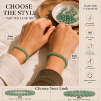 Green Aventurine Round Beads, 100 pcs