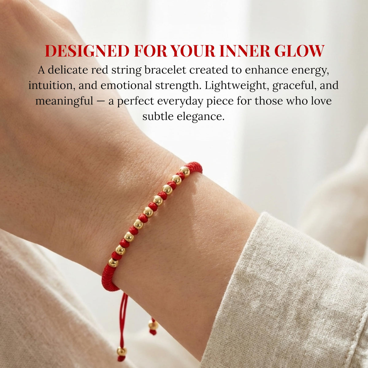 Cherry Tree Collection Red String Bracelet | Bead product image