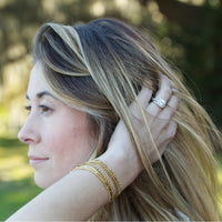 Stainless Steel Stacking Bracelets, Set of 6