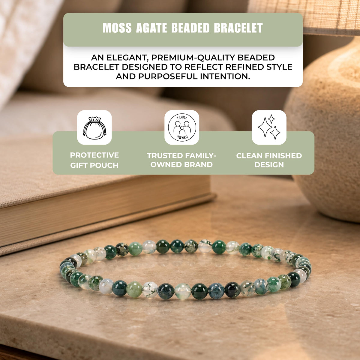 Cherry Tree Collection Moss Agate product image