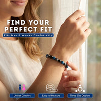 Triple Protection Blue 8mm Stretch Bracelet
