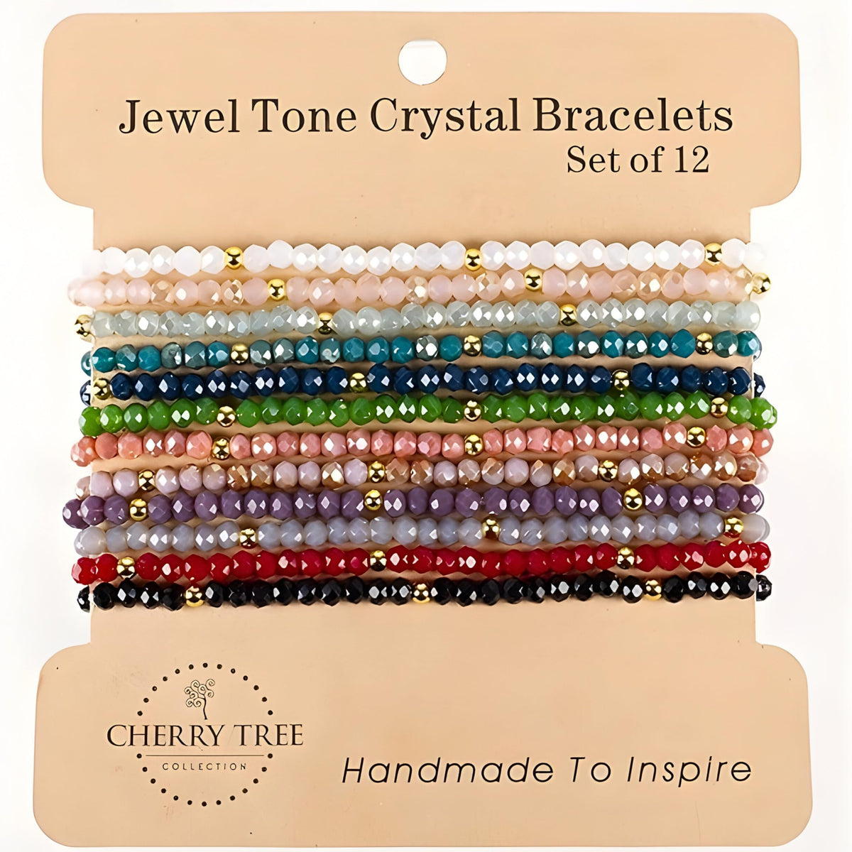 Cherry Tree Collection Crystal Bracelet Sets | Set of 12 | Twilight-Gold product image
