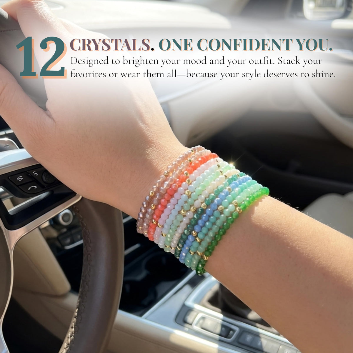Cherry Tree Collection Crystal Bracelet Sets | Set of 12 | Daybreak-Gold product image
