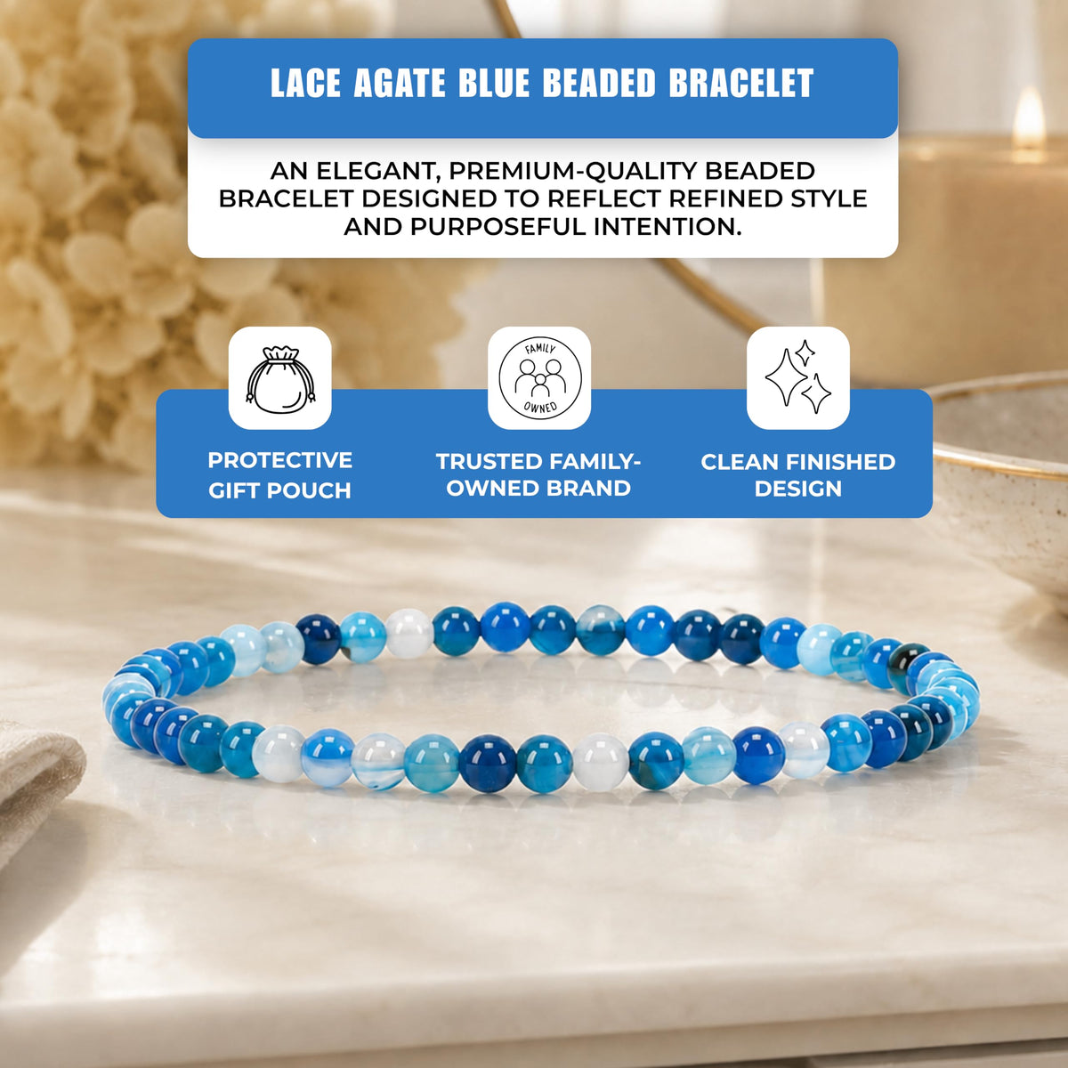 Cherry Tree Collection Lace Agate Blue product image