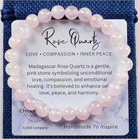 Cherry Tree Collection | Stretch Bracelet | 8mm Beads (Madagascar Rose Quartz)