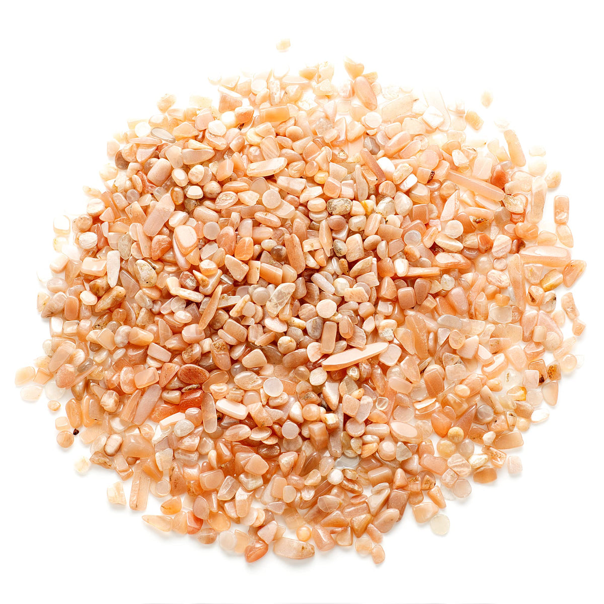 Pink Moonstone Polished Chips, 1/2 lb
