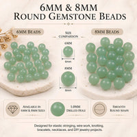 Green Aventurine Round Beads, 100 pcs