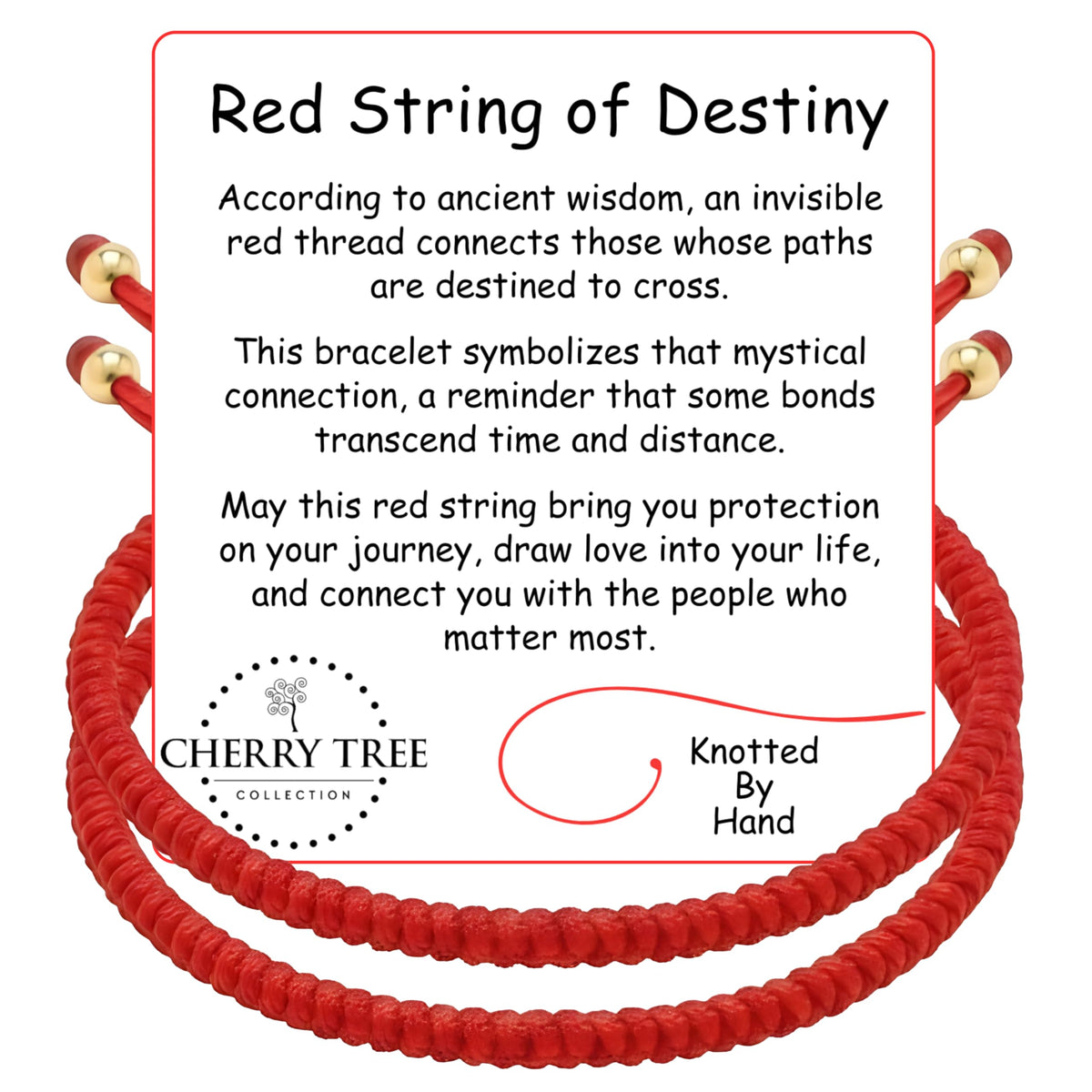 Cherry Tree Collection Red String Bracelet | Plain Set product image
