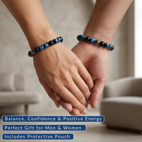 Triple Protection Blue 8mm Stretch Bracelet