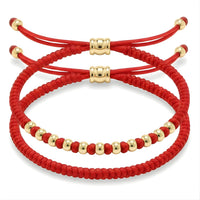 Cherry Tree Collection Red String Bracelet | Plain & Bead Set product image