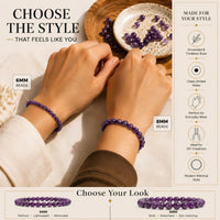 Amethyst Round Beads, 100 pcs
