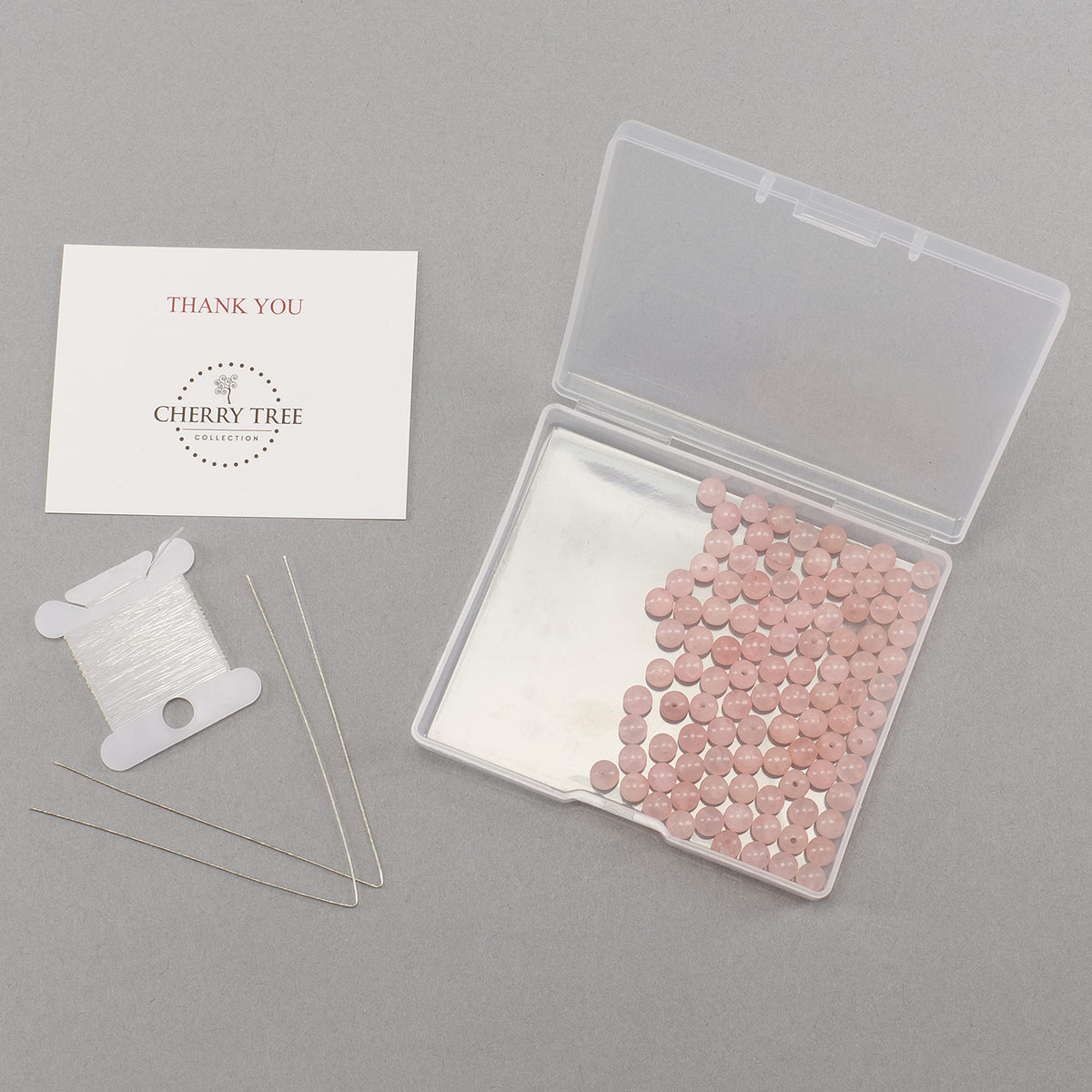 Rose Quartz Round Beads, 100 pcs