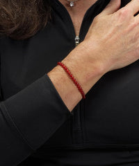 Cherry Tree Collection | Stretch Bracelet | 4mm Beads (Deep Orange - Red Agate)