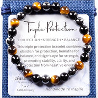 Cherry Tree Collection | Stretch Bracelet | 8mm Beads (Triple Protection Gold)