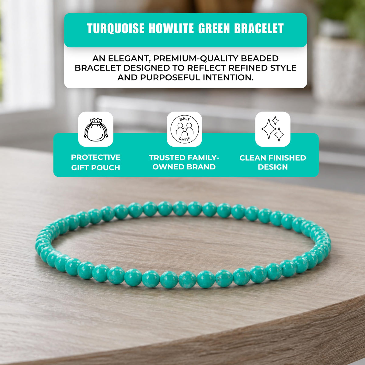 Cherry Tree Collection Turquoise Howlite product image