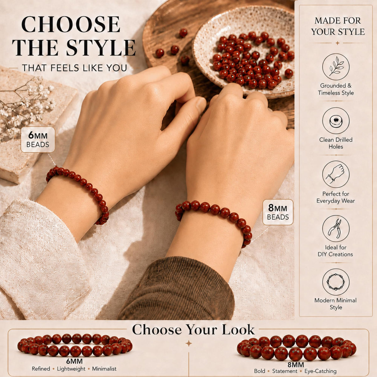 Red Agate (Matte) Round Beads, 100 pcs