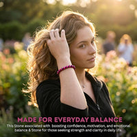 Cherry Tree Collection | Stretch Bracelet | 8mm Beads (Pink Tiger's Eye)