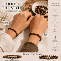 Tiger's Eye Round Beads, 100 pcs