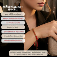 Cherry Tree Collection Red String Bracelet | Plain & Bead Set product image