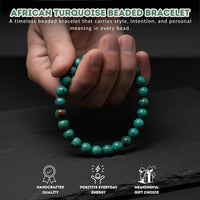 Cherry Tree Collection | Stretch Bracelet | 8mm Beads (African Turquoise)