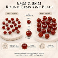 Red Agate (Matte) Round Beads, 100 pcs