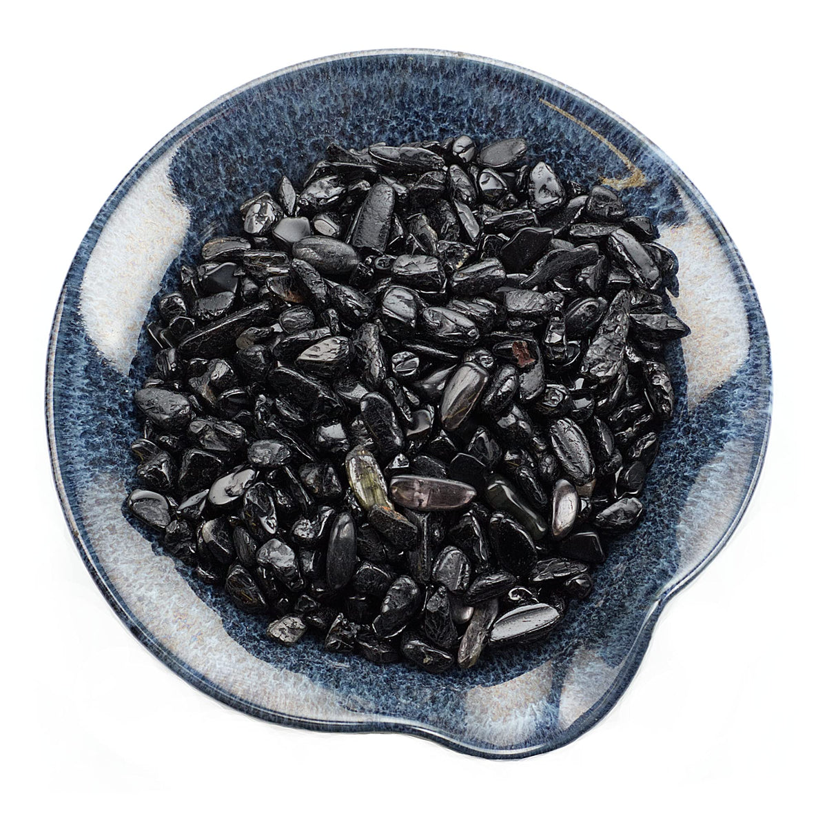 Black Tourmaline Polished Chips, 1/2 lb