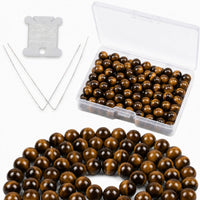 Tiger's Eye Round Beads, 100 pcs