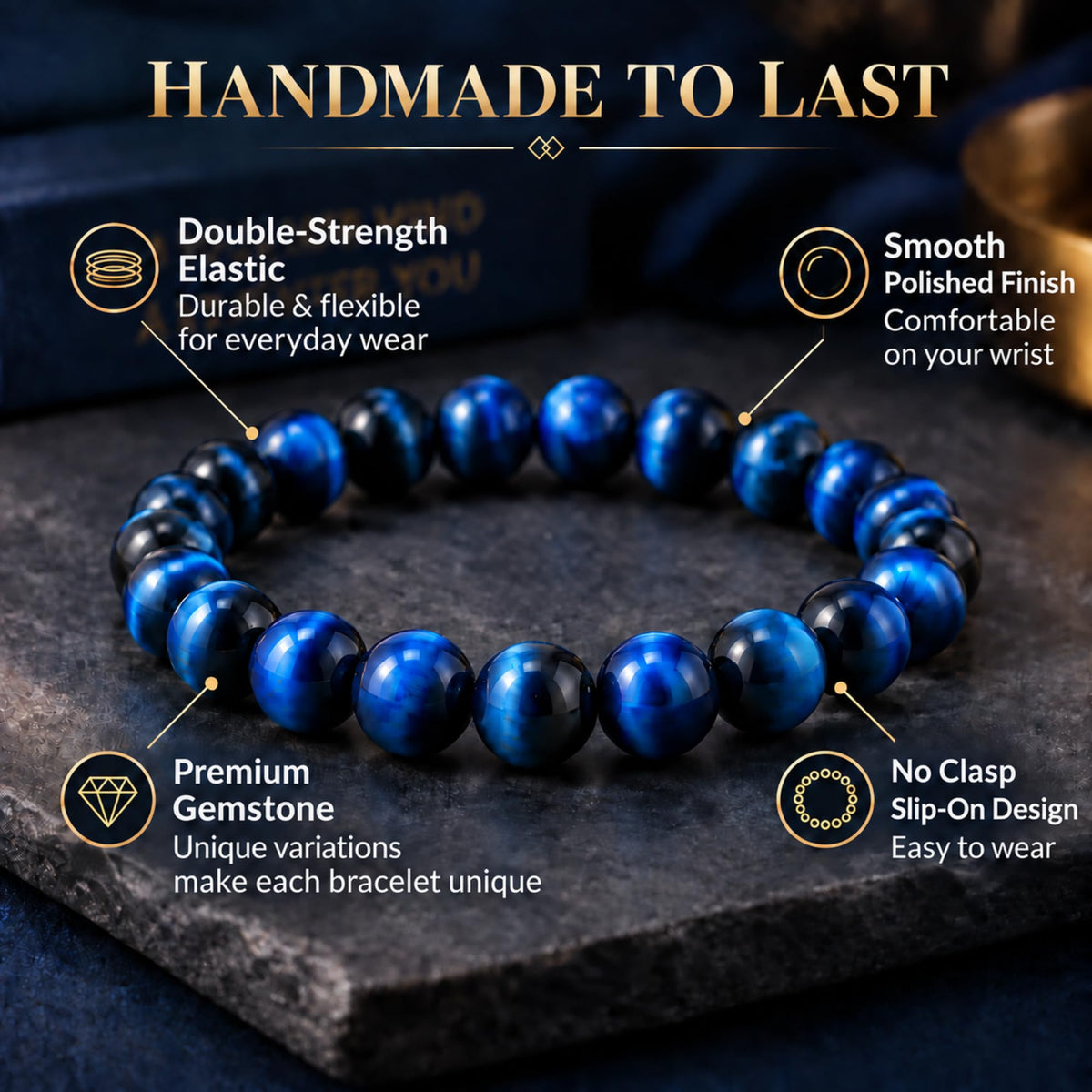 Cherry Tree Collection Jade Blue Tiger's Eye product image