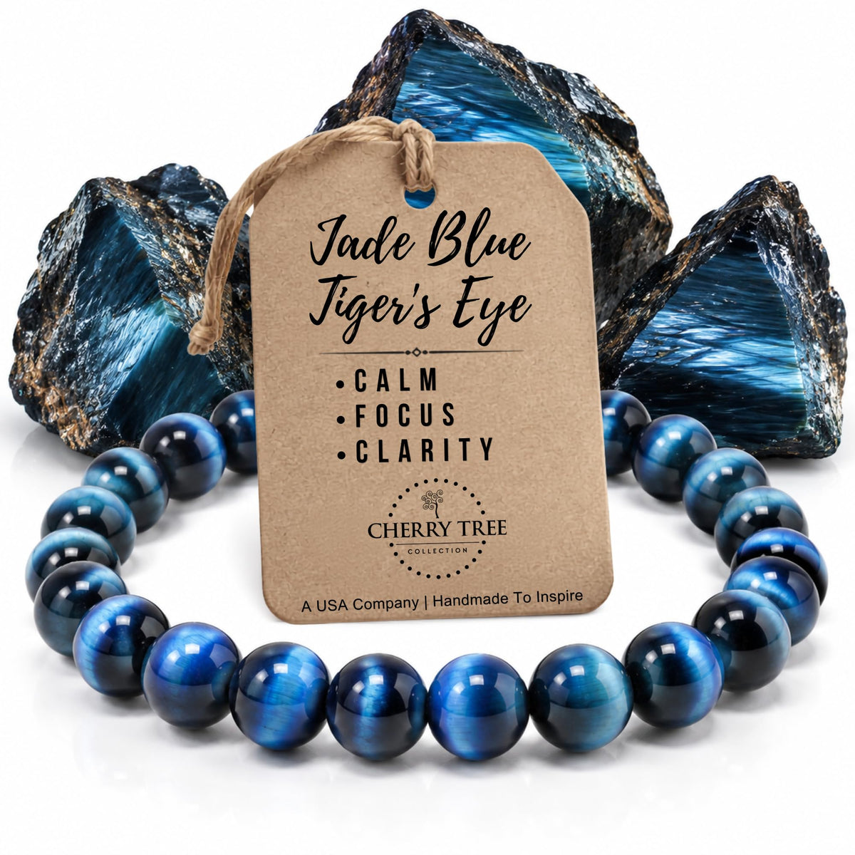 Cherry Tree Collection Jade Blue Tiger's Eye product image