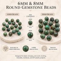 African Turquoise Round Beads, 100 pcs