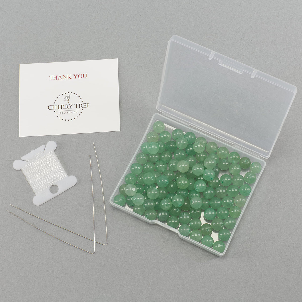 Green Aventurine Round Beads, 100 pcs