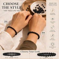 Black Obsidian Round Beads, 100 pcs