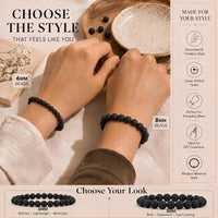 Black Agate (Matte) Round Beads, 100 pcs