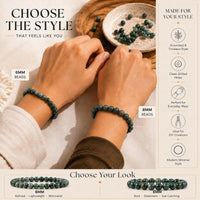 Moss Agate Round Beads, 100 pcs