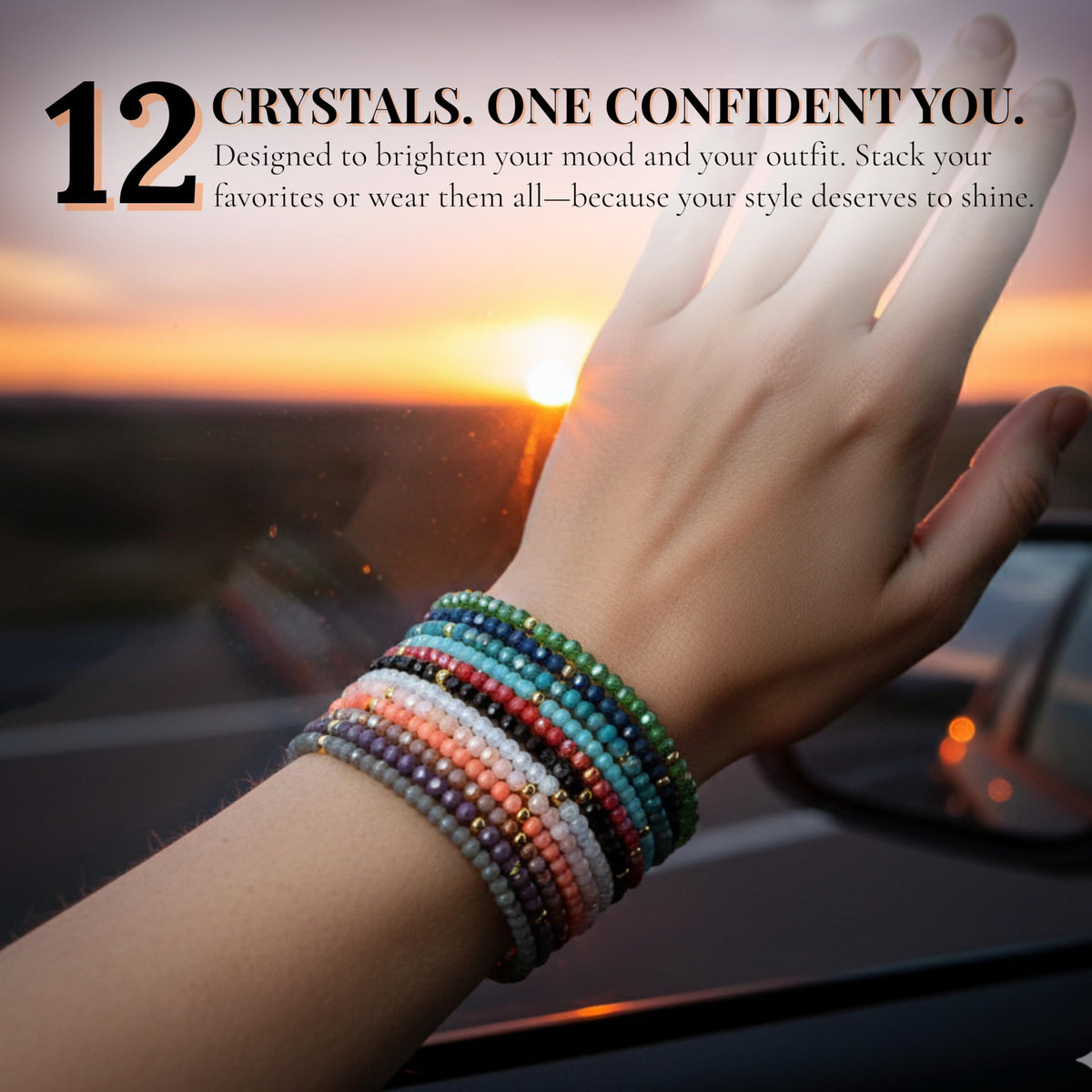 Cherry Tree Collection Crystal Bracelet Sets | Set of 12 | Twilight-Gold product image
