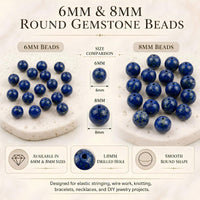Lapis Round Beads, 100 pcs
